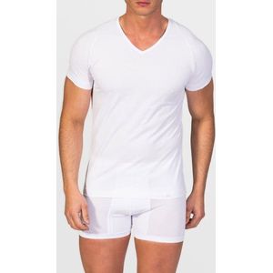 zd ZERO DEFECTS Onderhemd 'V-Neck T-Shirt Egiptian Cotton'  wit