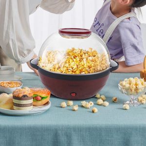 Mygroot - Popcorn Machine Rond met Antiaanbaklaag - Popcorn Maker Stil en Snel - 5 liter - Fun-cooking voor Party & Kids - Popcorn pan