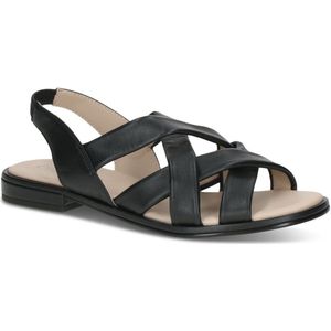 CAPRICE - Dames Sandalen - Leer - Zwart - Ergonomisch Voetbed