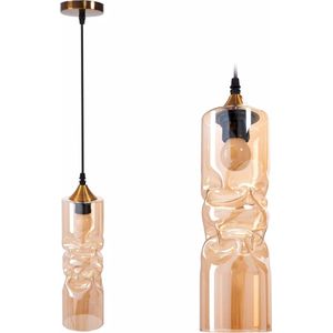TooLight Hanglamp Gold APP901-1CP - E27 - 10 x 30 cm - Oranje