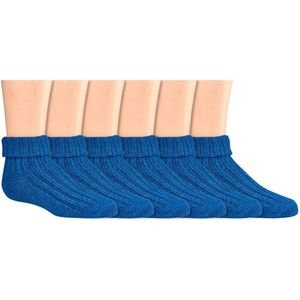 Kindersokken | Wollen sokken | Kleur: Donkergrijs | Maat: Diverse maten | 6 paar