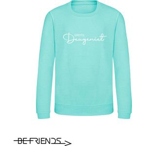 Be Friends Sweater - Grote deugeniet - Kinderen - Mint groen - Maat 9-11 jaar