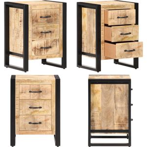 vidaXL Nachtkastje 40x35x55 cm massief mangohout - Nachtkastje - Nachtkastjes - Kastje - Kastjes