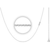 iXXXi Jewelry Ketting 1mm 40-80cm Zilverkleurig met Logo 40 cm