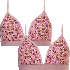 Ten Cate Basics Organic Cotton Stretch Meisjes Voorgevormde Bh 2-Pack Flower