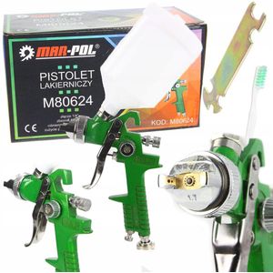 HVLP Verfspuitpistool 1.7mm met Aluminium Body en 600ml Tank