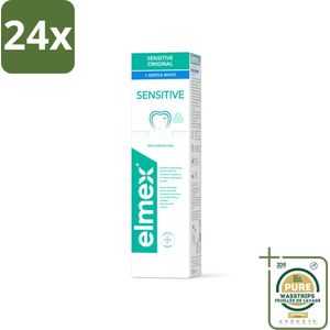 Elmex Tandpasta Sensitive Gentle White 75 ml - Voordeelverpakking - 24 stuks - Gentle White - Tandbleaching