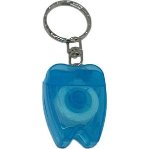 Tanden Floss Sleutelhanger – Flossen – Flossdraad – Blauw Doorzichtig - oDaani