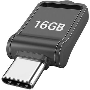 Perfect Speed - Mini USB-stick - 16GB - USB-C & USB-A - 960 mbps - Extreem klein - Black Edition