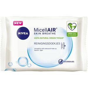 NIVEA - Reinigingsdoekjes - 3-in-1 Micellaire Doekjes - Verwijdert Waterbestendige Make-up - 25 Doekjes - 1 stuk