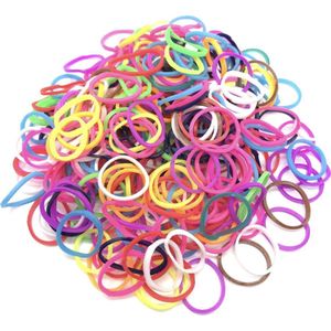 Knaak 600 Loom elastiekjes - loombandjes in multi kleur met weefhaak en S-clips