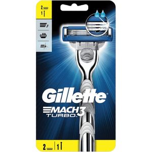 Gillette Mach3 Turbo Scheerapparaat en 2 navullingen