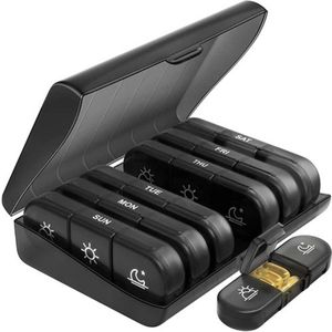 Pillendoos - 7 Dagen - Medicijndoosje - 3 Vakken - Handig Voor Onderweg