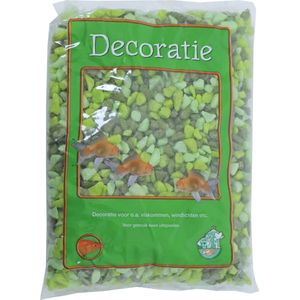 Aquariumgrind Glitter gravel mix groen, zak à 1 kg