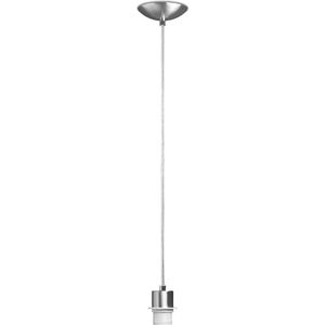 Home Sweet Home - Moderne verlichtingspendel Basic voor lampenkap - Geborsteld staal - 11/11/100 cm - hanglamp gemaakt van Metaal - geschikt voor E27 LED lichtbron - voor lampenkap met doorsnede max.55cm