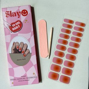 Slayo© - Gellak Stickers - Atomic Aura - Nagelstickers - Gel Nail Wraps - Nail Art Stickers - Nail Art - Gellak Nagels - Gel Nagel Stickers - Nail Wraps - LED/UV lamp nodig