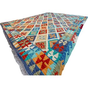 Kelim vloerkleed | Multicolor patroon - 300 x 200 cm