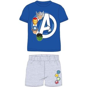 Avengers shortama/pyjama blauw/grijs katoen maat 104
