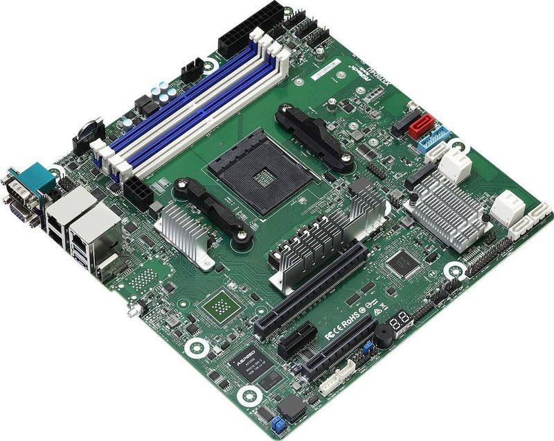 AsRock - X570D4U - Moederbord - Zwart - mATX
