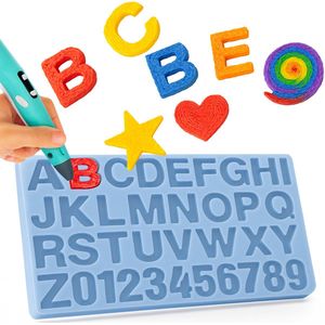 Montzys - 3D Pen Lettermat - Alfabet - Tekenen & Speelgoed - Kinderen & Volwassenen