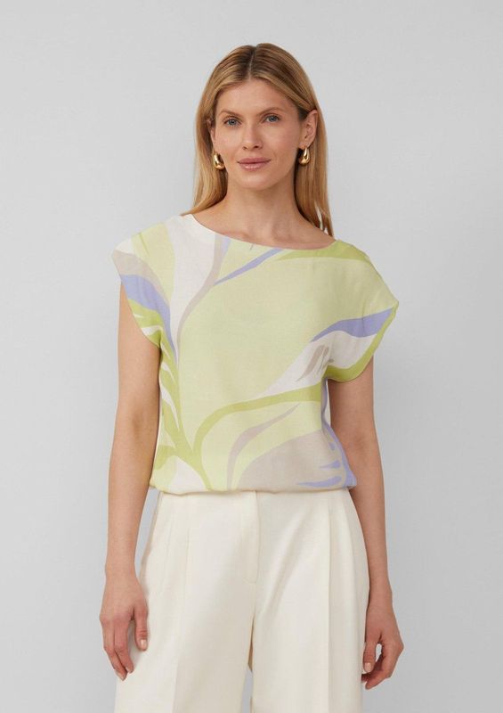 Blusenshirt - Print - Katoen-Viscosemix - Mouwloos - Normale Pasvorm