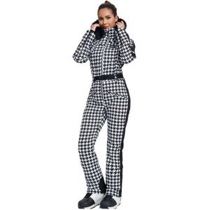 Dames Ski Overall – Ski Jumpsuit – Wintersport Pak – Snowpak – One-Piece Skikleding – Met Capuchon – Warm & Comfortabel – Machinewasbaar Polyester