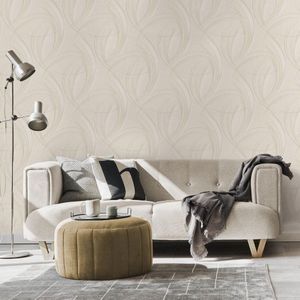 Modern behang abstract, Beige behang woonkamer, BRICOFLOR.nl