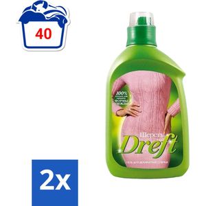 Dreft - Vloeibaar Wasmiddel - Witte en Gekleurde Was - Voor Wol - 800 ml - Voordeelverpakking - 2 stuks