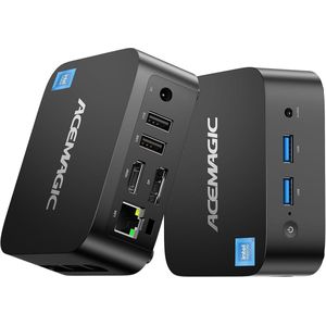 Acemagic V1 Mini PC met Windows 11 Pro, Mini pc desktops, met Intel processor N95 (tot 3.40 GHz), 16GB RAM, 512G M.2 SSD, met WiFi 5/BT4.2/4K op 60 Hz Support
