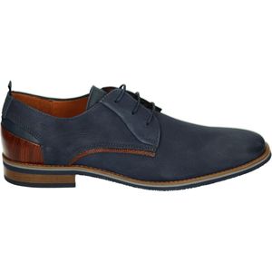 Van Lier 2218628 - Volwassenen Heren veterschoen - Kleur: Blauw - Maat: 46