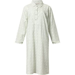 Cocodream - Flanellen dames nachthemd - Lange Mouw - Groen - Maat M