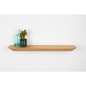 Zwevende wandplank facet nature geolied | Dikte wandplank: 32 mm, Breedte wandplank: 20 cm, Lengte wandplank: 60 cm