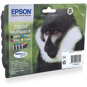 Epson Monkey T0895 inktcartridge 1 stuk(s) Origineel Zwart, Cyaan, Magenta, Geel