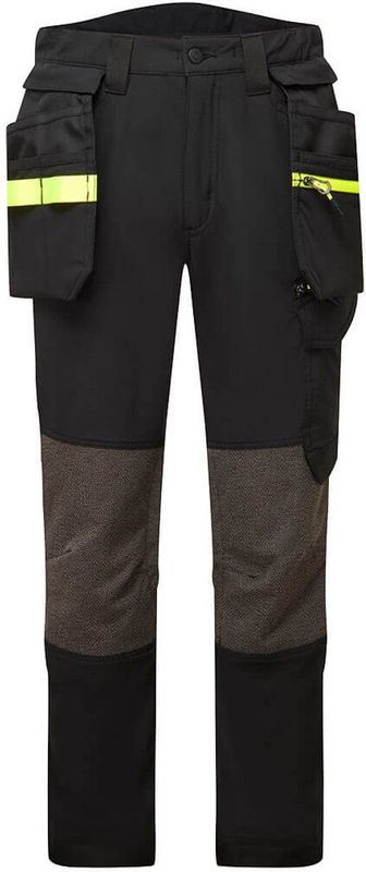 Portwest - EV4 Stretch Holster Broek - Zwart - Ergonomisch Ontwerp