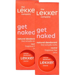 The Lekker Company deodorant crème neutraal duoverpakking