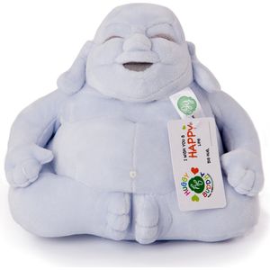 Huggy Buddha Junior (blue) - Zachte knuffel – Baby blauw - 20 x 20 cm