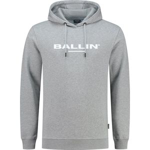Ballin Amsterdam - Heren Regular fit Sweaters Hoodie LS - Grey - Maat S