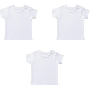 Embrator Baby basis Shirt 3-stuks wit maat 0-3 maanden