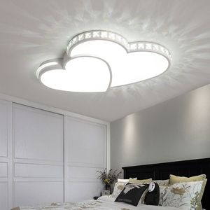 LuxiLamps - Kristallen Harten Plafondlamp - Wit - Koud Wit - Woonkamerlamp - Moderne lamp - Plafonnière