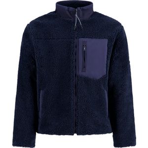 A Fish Named Fred - Fleece Jas - Donkerblauw - Effen