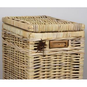 Wasmand - Rechthoek - 50x35xH65 - Met binnenzak - Riet - Rotan - Naturel