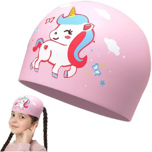Badmuts Waterdichte Siliconen Elastische Cartoon Kinderen Bescherming Badmuts Kinderen Jongens Meisjes Uniseks