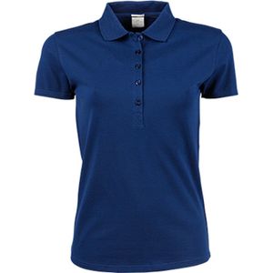 Women´s Luxury Stretch Polo met korte mouwen Indigo - S