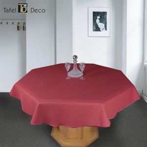 Tafelkleed bordeaux rood ovaal 140x270 cm model Jola