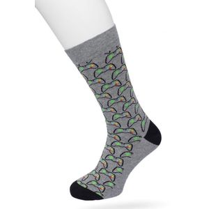 Bonnie Doon Heren Sokken met Game Print maat 40/46 Grijs - Thema Sokken - Game Controller - Cadeau Sokken - Word je Happy en vrolijk van - Zacht Katoen met Gladde Teennaad - Comfortabel - Perfect Cadeau - Medium Grey Heather - BT992127.112