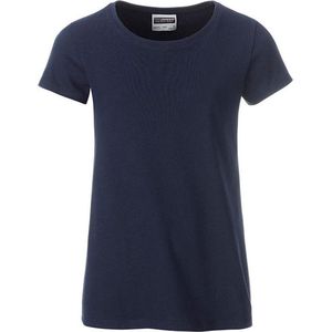 James and Nicholson Meisjes Basic T-Shirt (Marine)