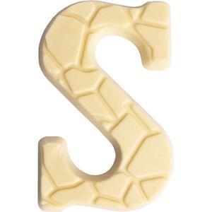 Chocoladeletter S Witte Chocolade - Romig - 65 gram