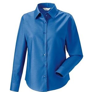 Russell Collectie Dames/Dames Lange Mouw Easy Care Oxford Shirt (Azteeks Blauw)