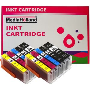 MediaHolland - Huismerk Inkt Cartridges geschikt voor Canon CLI581-PGI580 Printers - Set van 10 Stuks - 5 Kleuren - Geschikt voor Canon Inktpatronen, Cartridge