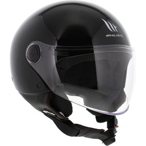 MT Street S helm glans zwart XS - Scooterhelm Brommerhelm